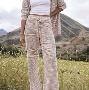 Spiritual Gangster Jordana Space Dye Wide Leg Knit Pants XL NWT